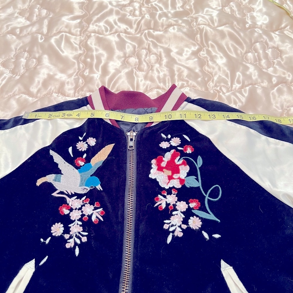 RARE Free People Embroidered Bomber Jacket - Picture 7 of 14